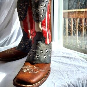 Old Glory American Flag JB Dillon boots size 9 in women's